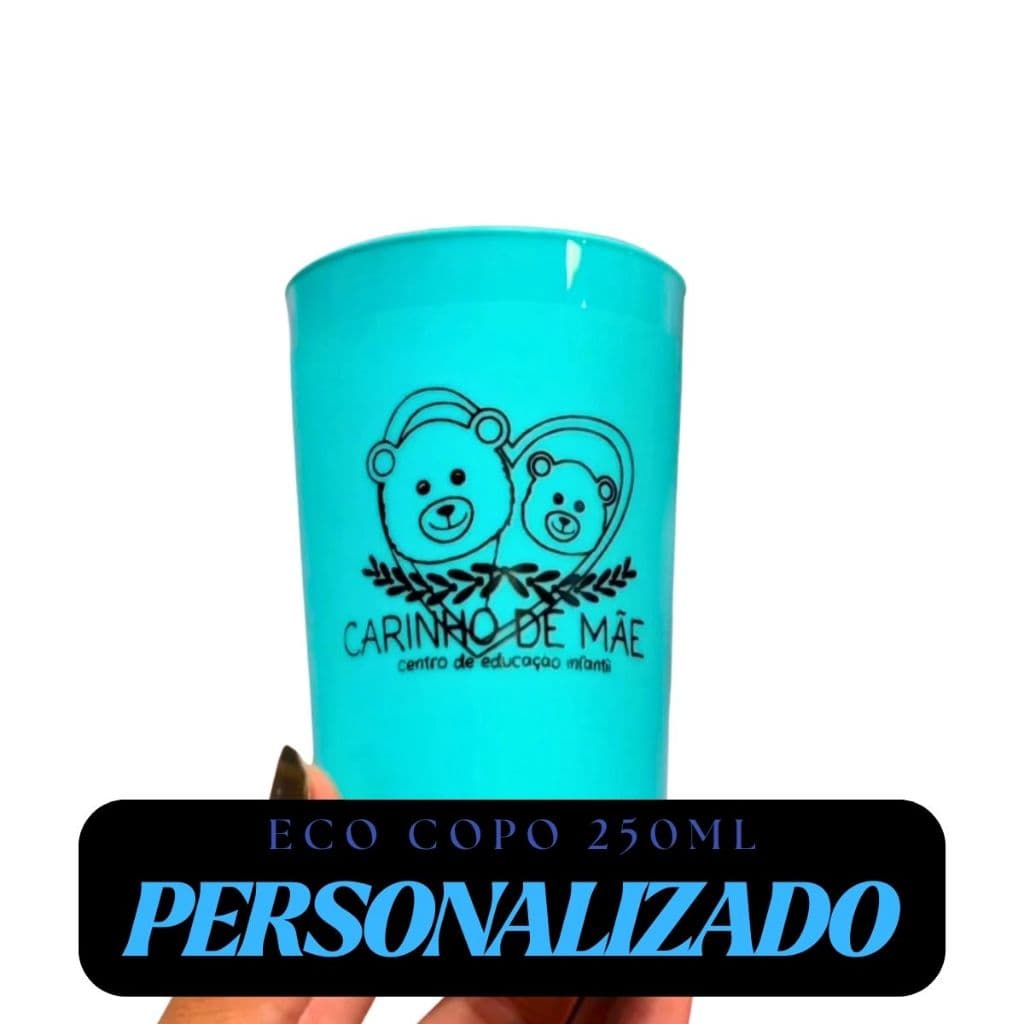 Kit 10 a 75 Mini Eco 250ml Personalizados Festas Eventos Empresas Logo Brindes Aniversário Carnaval