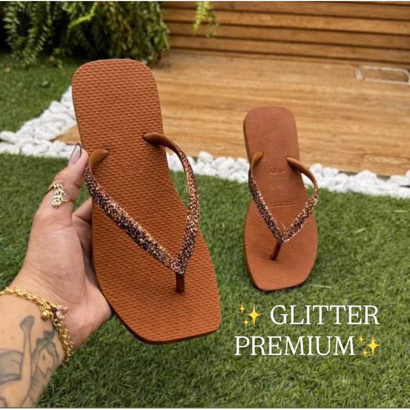 Chinelo Feminino com Glitter Estilo Beleza e Conforto