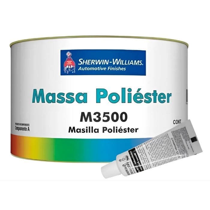 Massa Poliéster 750ml Sherwin Williams Reparação Preenchimento Nivelamento Fácil Lixamento Imperfeições Alumínio