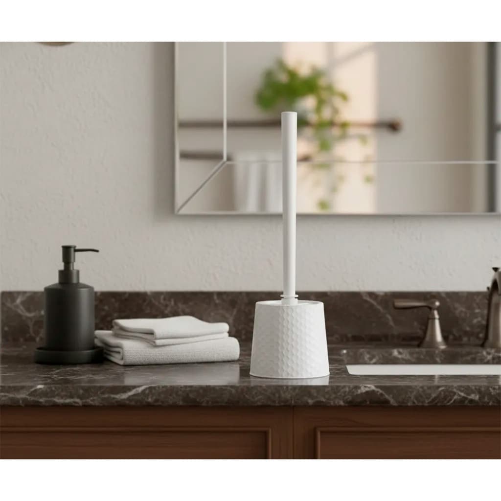 Escova Sanitária Suporte Comeia Lava Sanitário Banheiro Lavabo Chic Minimalista Decoração