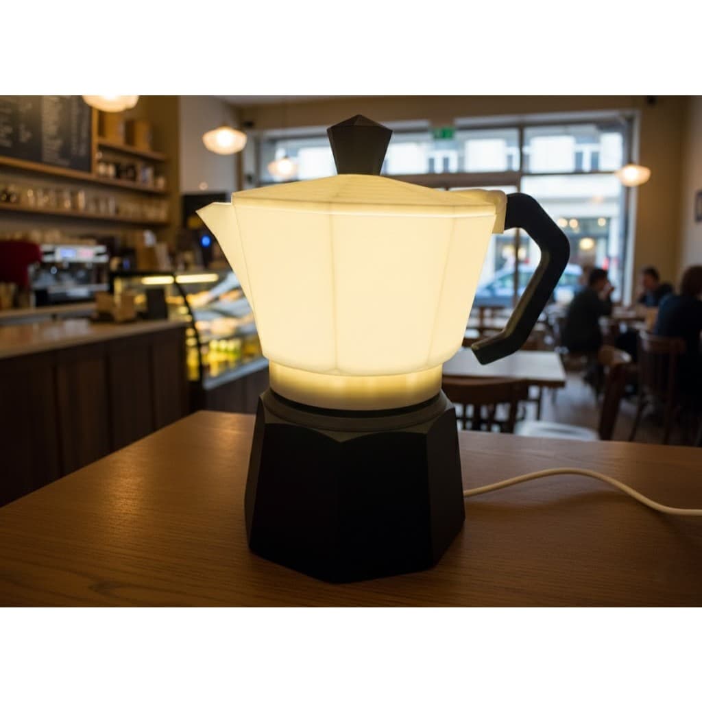 Luminária de mesa bule café cafeteria bar latte coffee restaurante design moderno personalizado BGG0110