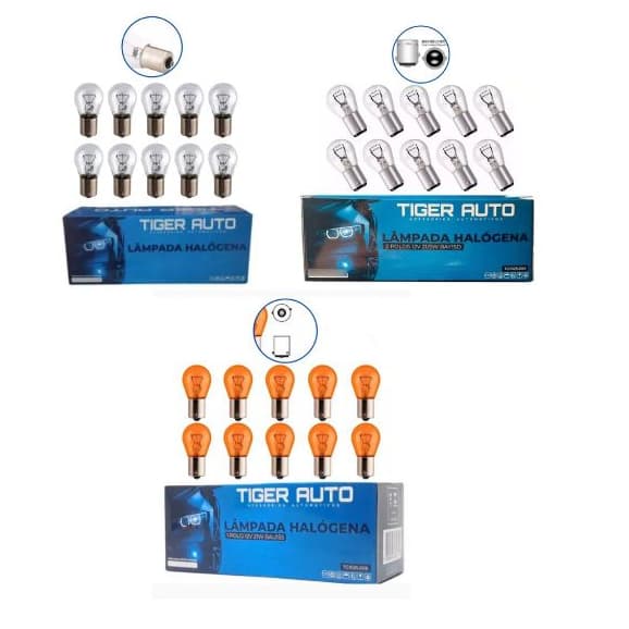 Kit Lampada Freio Lanterna Traseira Pisca Carro 12v