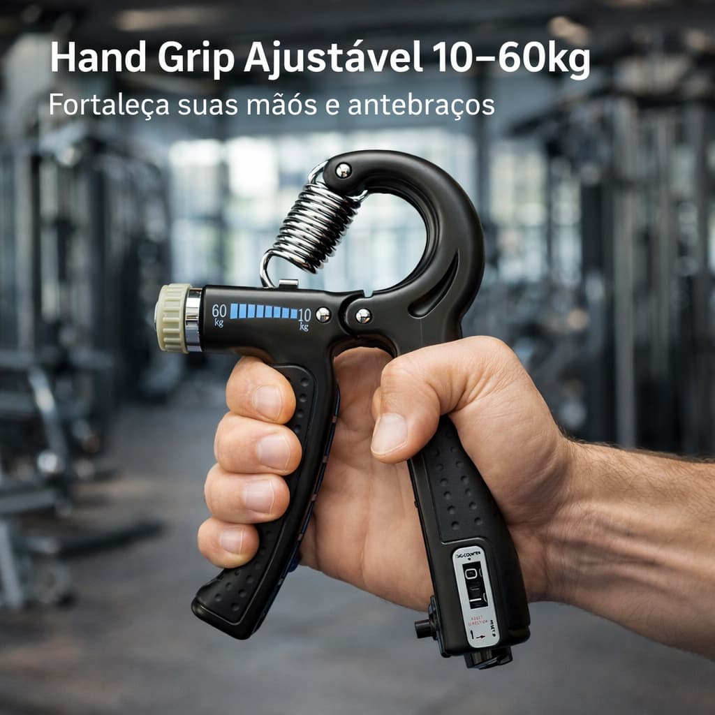 Hand Grip Mola Ajustavel 5kg 60kg Fisioterapia Fitness Contador Forca Ante braco Treino X Pro