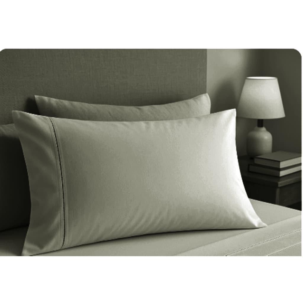 Fronha 80x60  Cinza Percal 200 Fios 100% Algodão Conforto Premium 1 Unidade