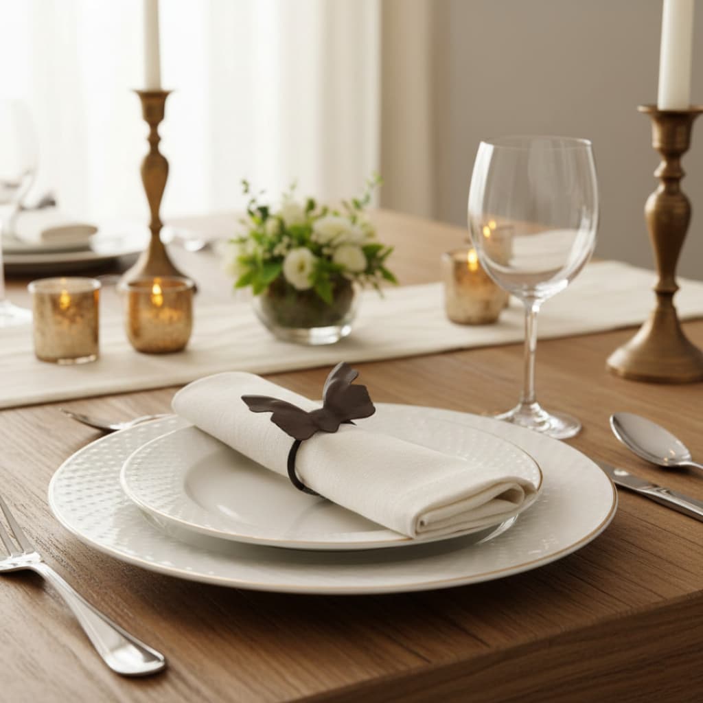 Porta Guardanapo Anel Ferro Marrom Borboleta Passarinho Premium Decorativo Mesa Posta Jantar Cozinha