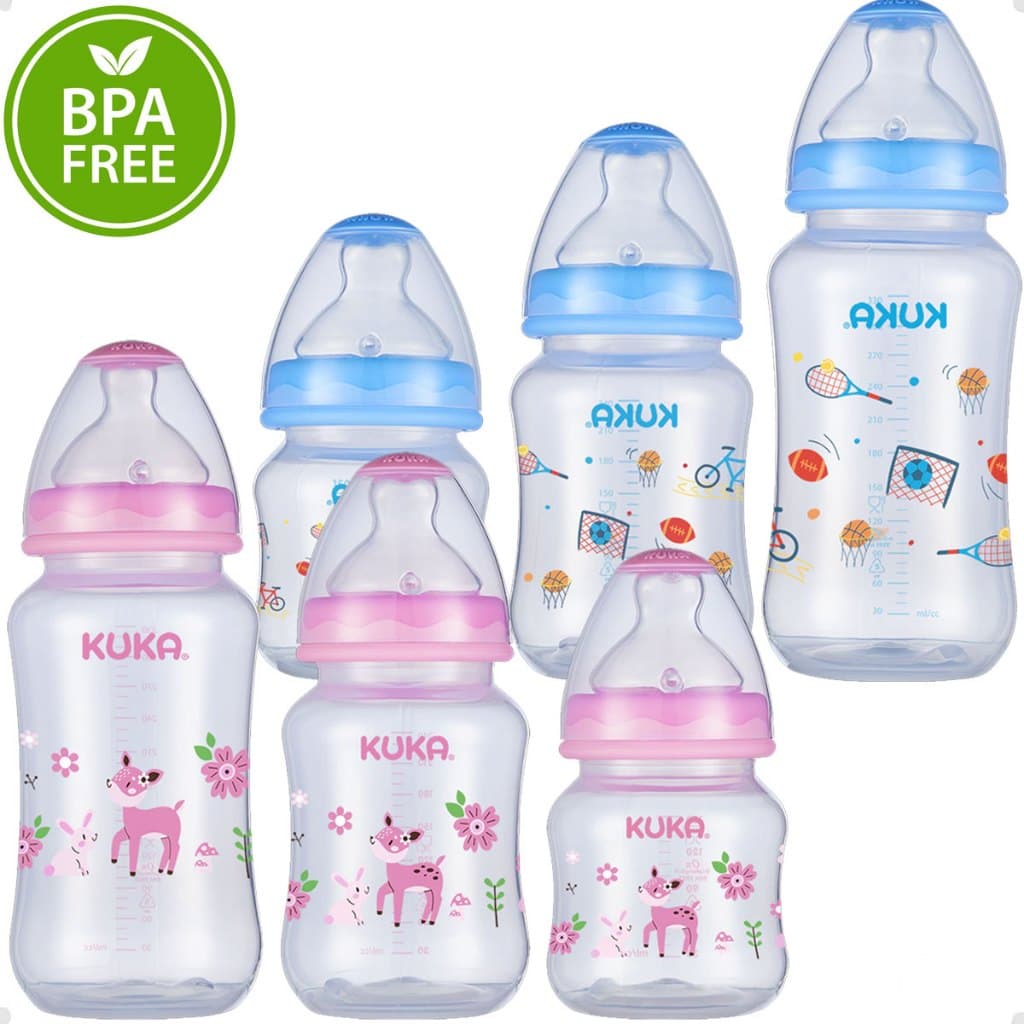 Kit Mamadeira Big Natural Bico Ortodôntico Kit 3 mamadeiras 150ml 240ml 330ml Kuka Bpa free anticoli