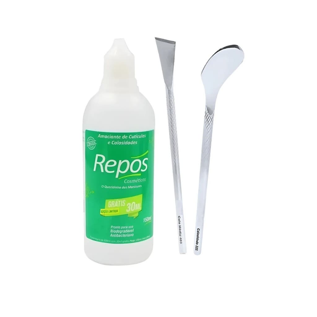 Kit Spa Dos Pés Repos Amaciante Bisturis Cutemax 483 e 222 Feito em Aço Inox Calosidade Podologia