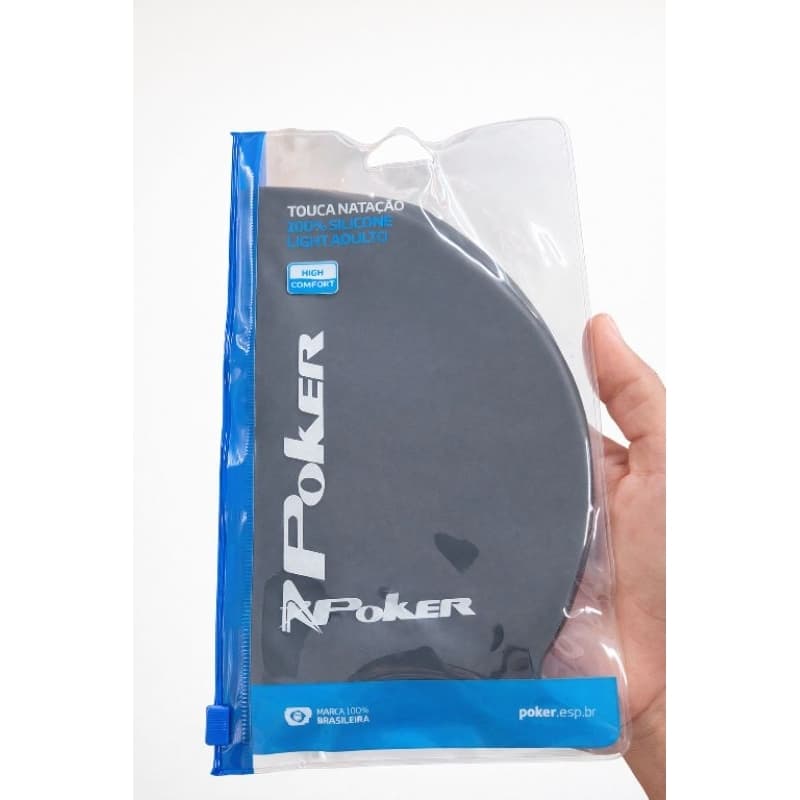 Touca de Natação Poker 100% Silicone Adulto - Alta Conforto