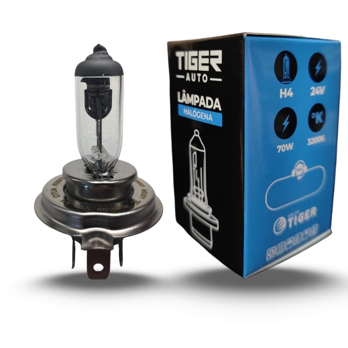 Kit Com 10 Lâmpadas H4 24v Halógena Tiger Auto