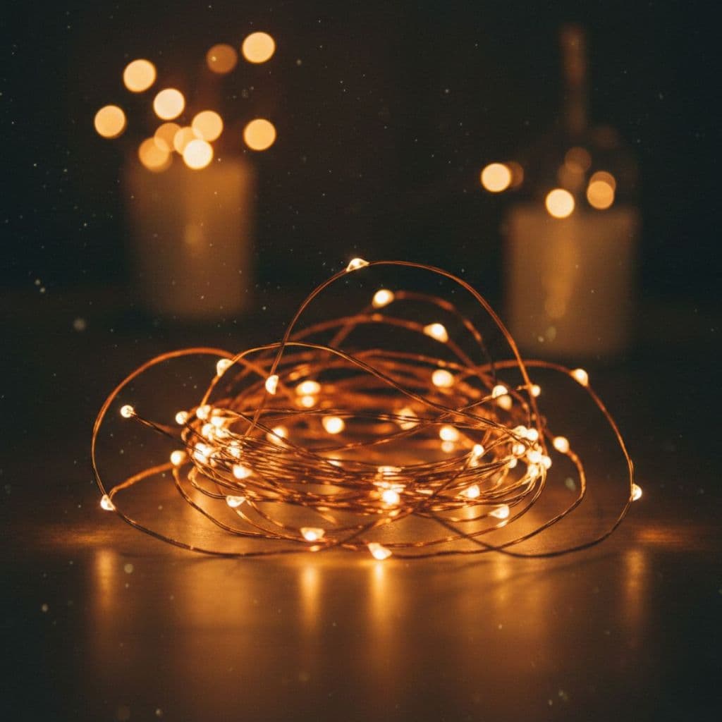 Fio de Fada Led Luz Branco Quente 1 metro