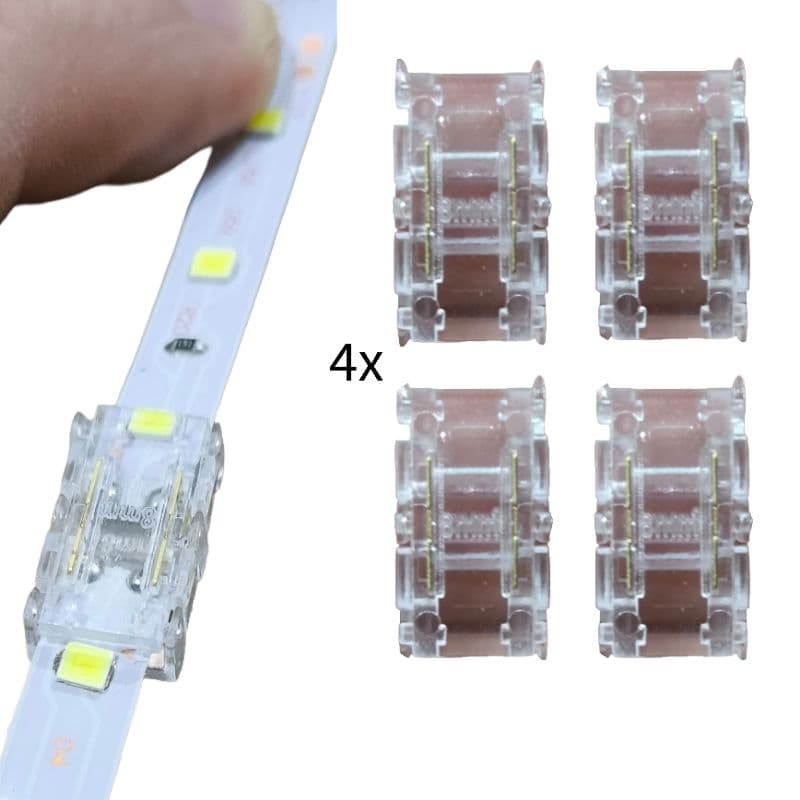 Kit 4 Emenda Rápida Sem Solda p/ Fita LED 8mm