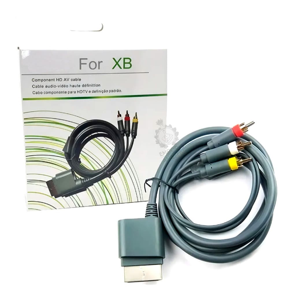 Cabo Av Audio E Video Composto Xbox 360 S Slim Arcade c/ Nota Fiscal