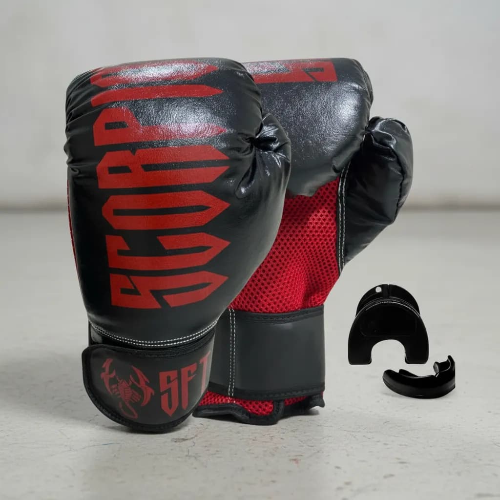 Kit Boxe Muay Thai Scorpion Figth Thai Profissional Luva + Bucal