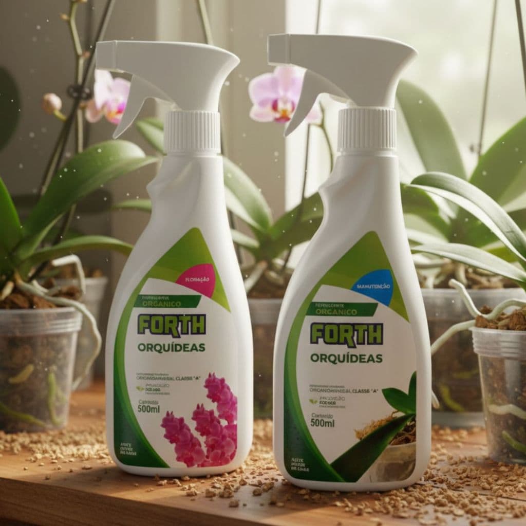 Kit Fertilizante Forth Orquídea : Floração e Manutenção 500 ml, nutrição completa para suas plantas.