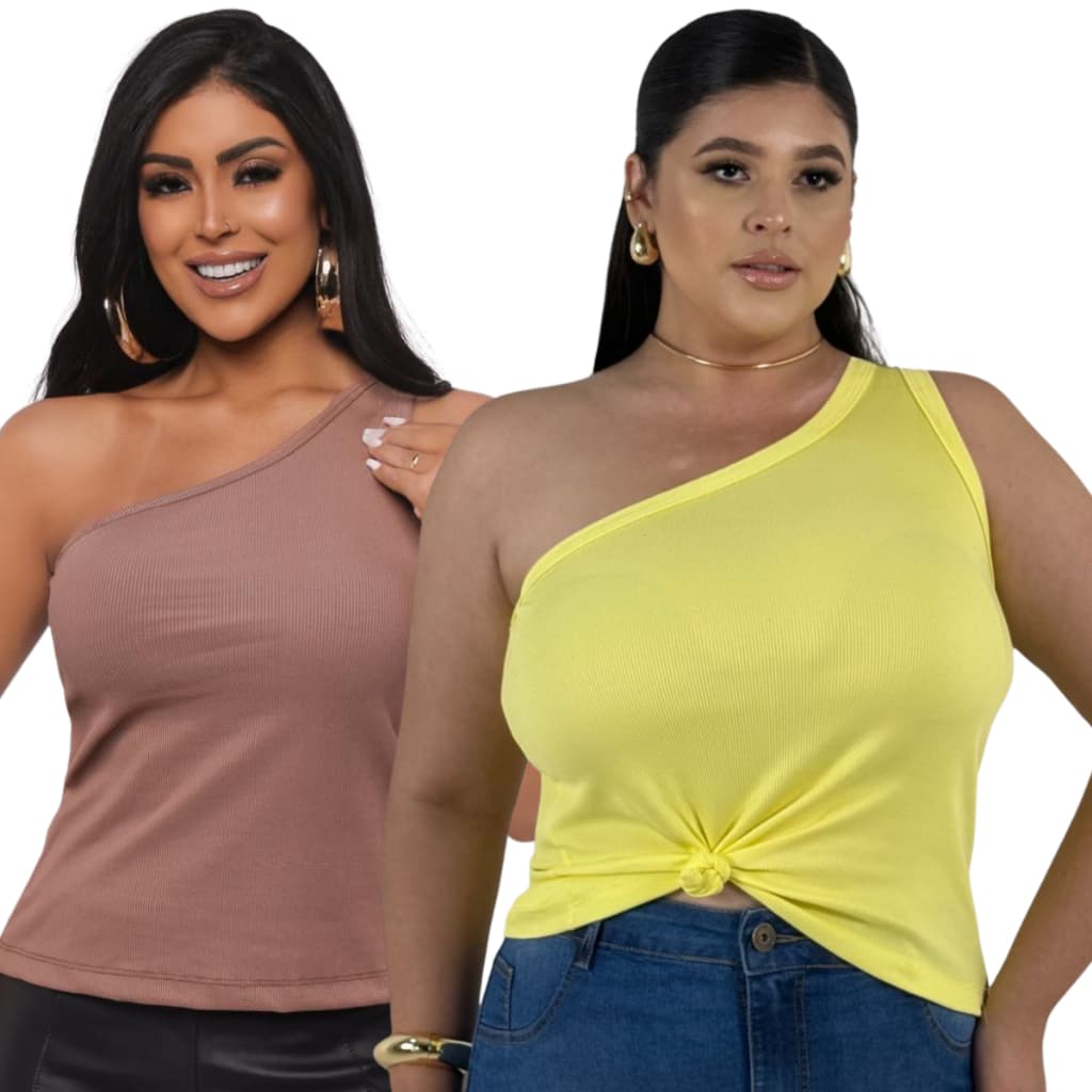 Blusa Feminina Nula Manga Primavera Verão Ribana Canelada Cropped Básico Elegante