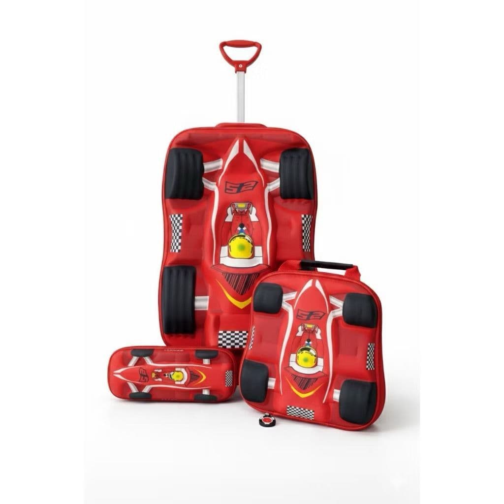 Kit Infantil Mochila em Eva 3 Rodinhas F1 Com Lancheira Eestojo
