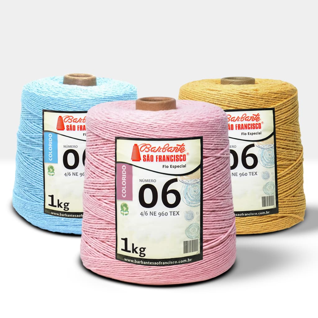Fio Barbante São Francisco N6 1Kg - Croche/Trico/Bordado - Envio em 24 horas - Pronta entrega