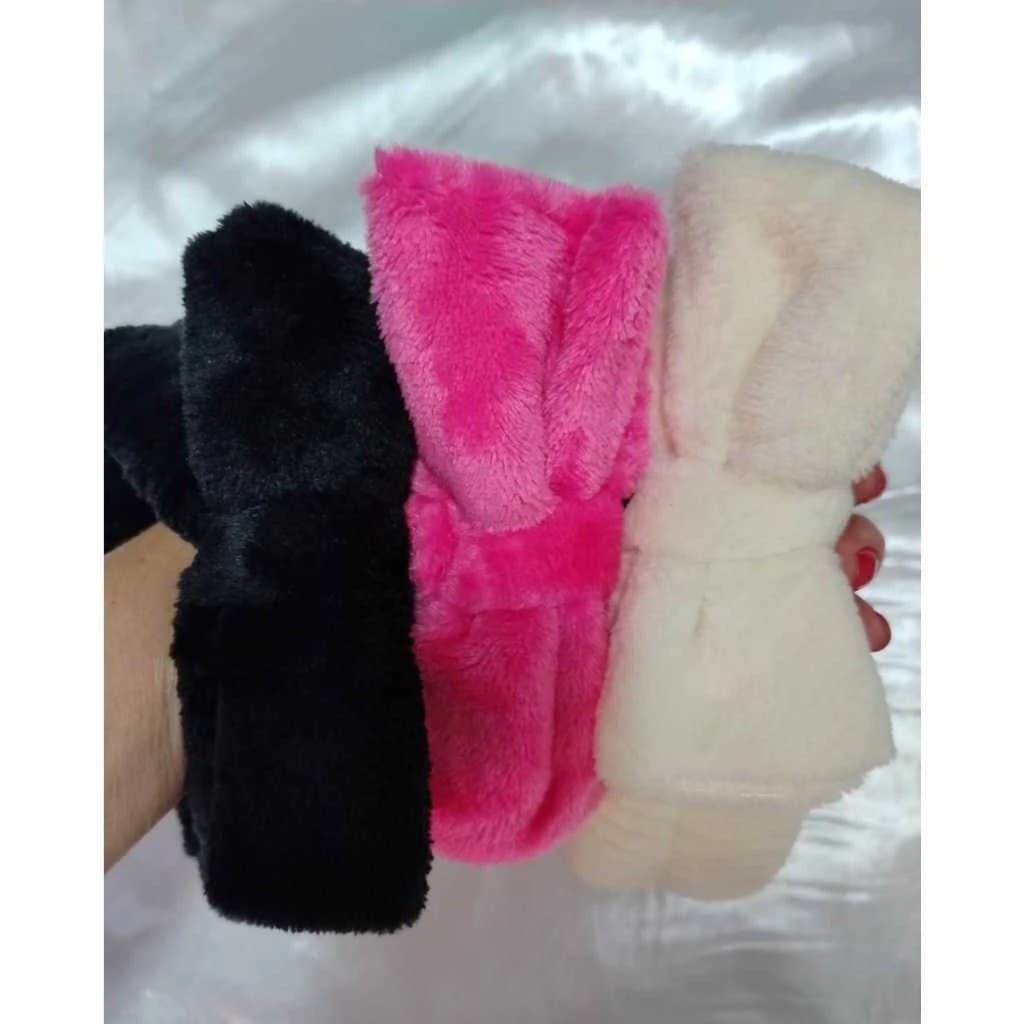 Faixa Laço Maquiagem Makeup Toalha Tiara Cabelo Rosto Limpo Cor Sortida