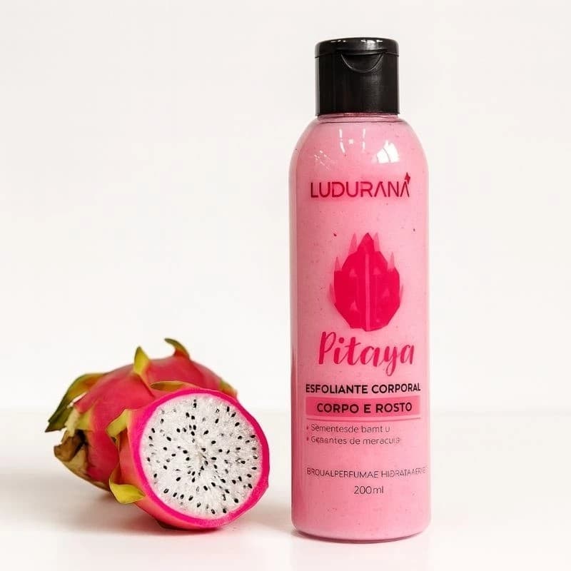Esfoliante Corporal e Facial Ludurana – Pitaya e Rosa Mosqueta (200ml)