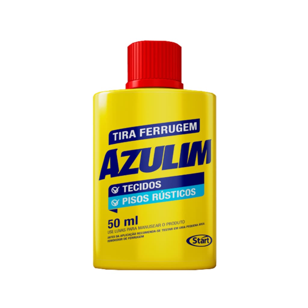 Até 2UN Tira Ferrugem Azulim 50ml Para Tecidos/Pisos Rústicos