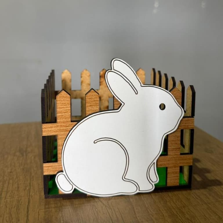 Kit 5 Cercadinho de Pascoa Porta Ovos Bombons Decoração Em Mdf  de Qualidade