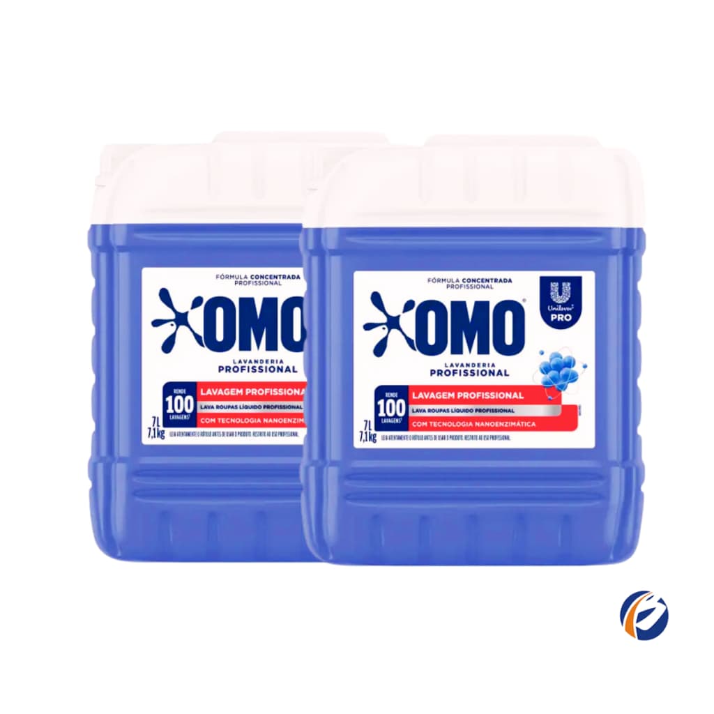 Kit 2und Lava Roupas Líquido Lavanderia Pro Omo 7L