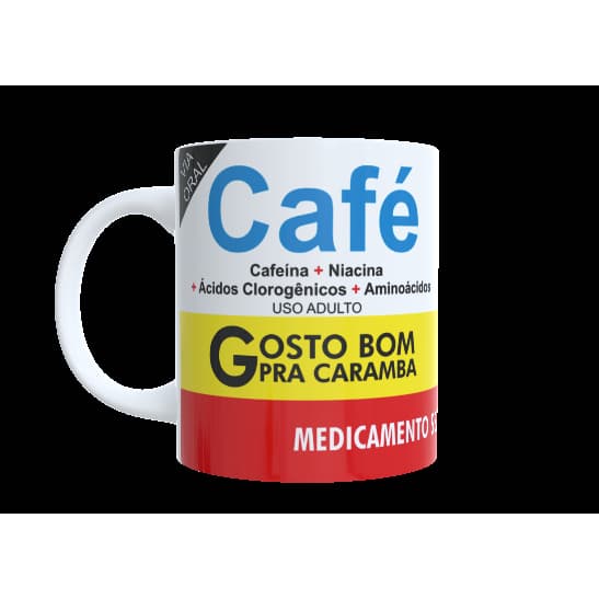 Caneca de Cerâmica Personalizada 330 ml Tema Remédio Engraçado