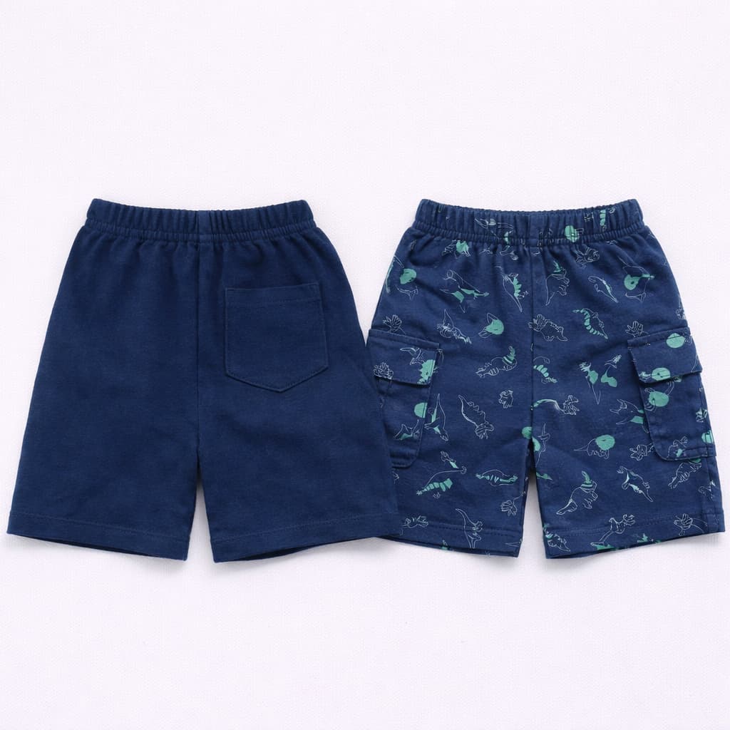 Kit Menino 2 Shorts Algodão Confortável – Tamanho 6