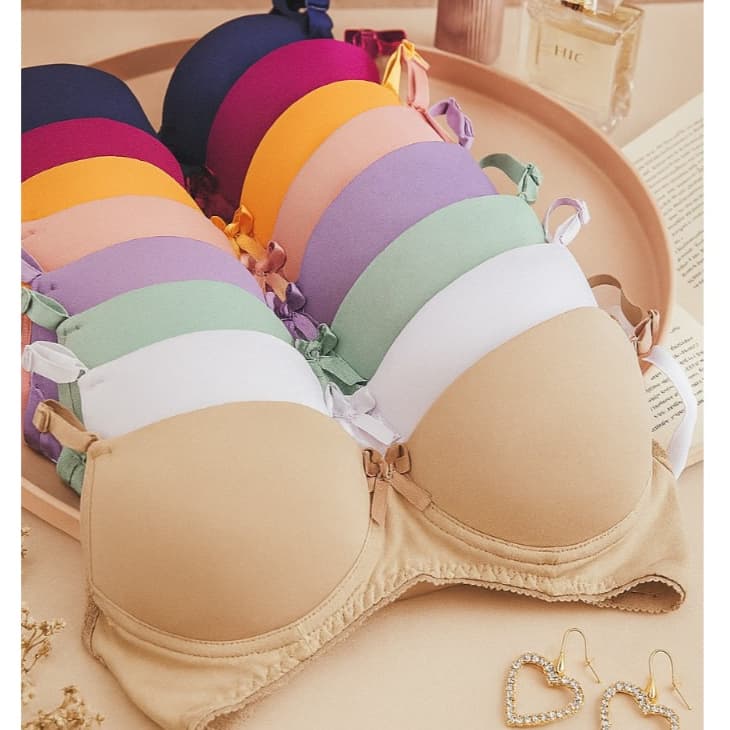 Kit Sutiã Com Bojo Liso Soutien Básico Reforçado dia a dia Sutian confortável Atacado Moda Feminina