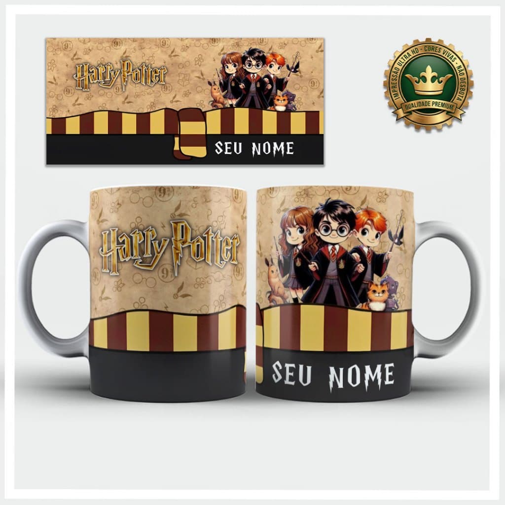 Caneca Harry Potter Personalizada Com Nome Presente Personalizado Envio 24h