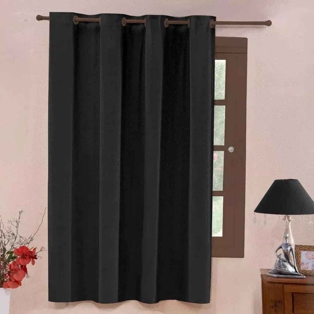 Cortina Blackout 1,40M x 2,50m Corta Luz Para Varão Simples Quarto Sala UMA FOLHA