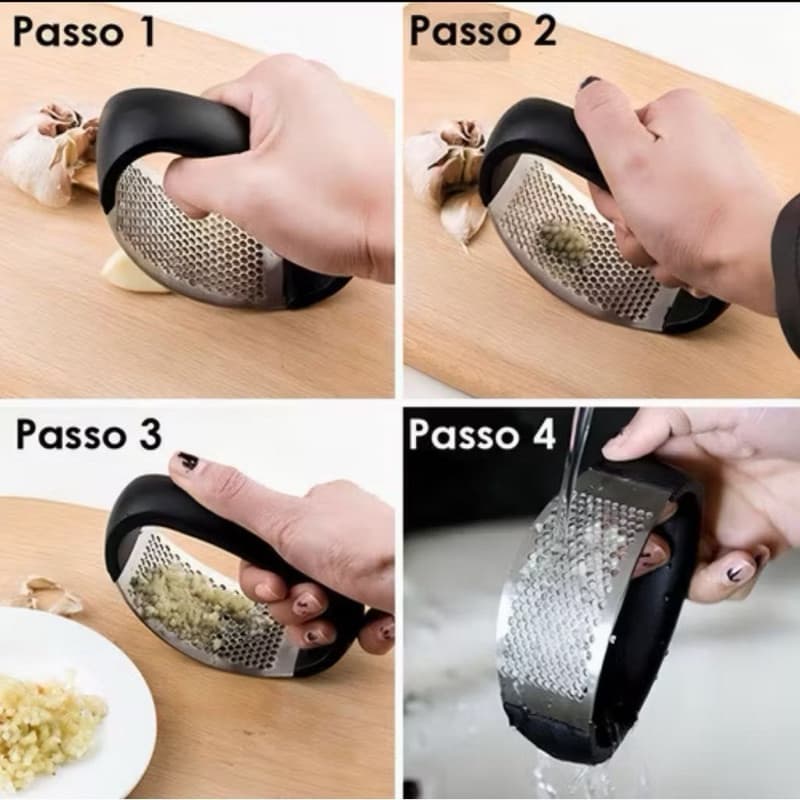 Espremedor de Alho com Lâmina em Aço Inox Resistente