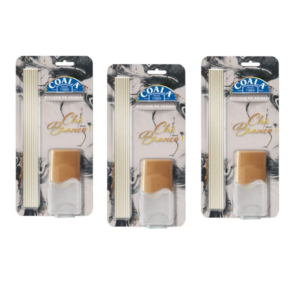 Difusor Com Varetas Aromatizante Cheirinho Para Casa Chá Branco Coala 100ml Odorizante Bom Ar