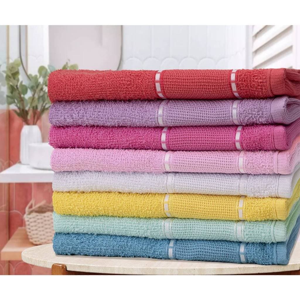 Kit Com 10 Toalhas de Lavabo para Bordar com Barra em Etamine - Cores Sortidas