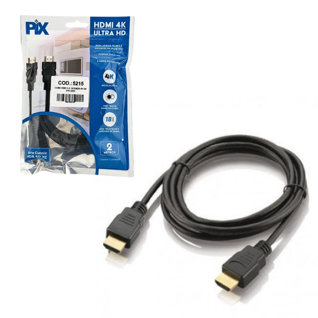 Cabo HDMI Gold Ultra Blindado Full HD Para TV PS4 PS5 Xbox