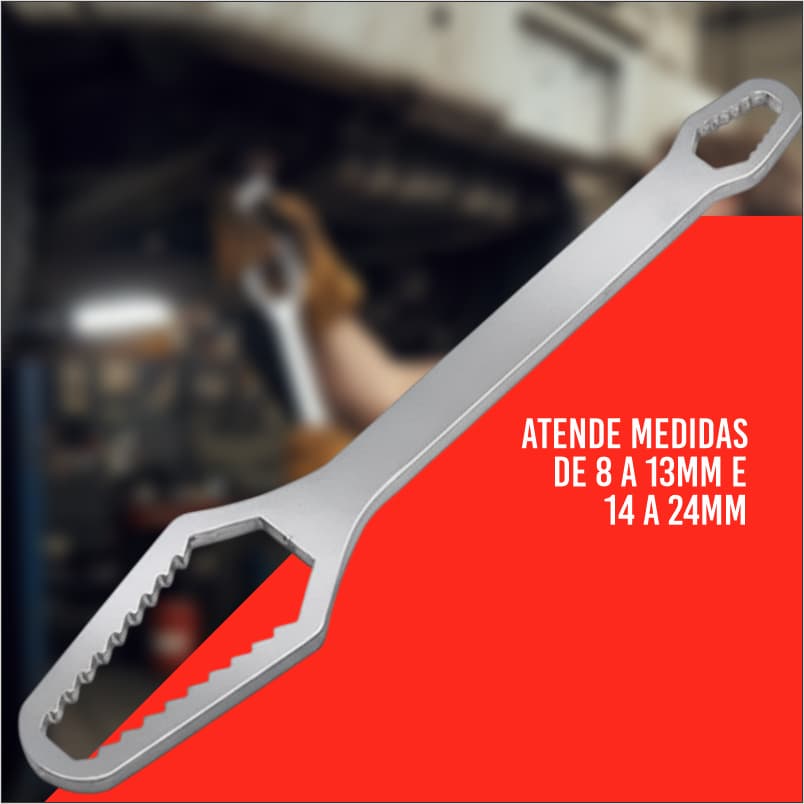 Chave Boca Fixa Aço Universal 8-13mm 14-24 Cabeça Dupla Torx Ferramenta Resistente Multifuncional