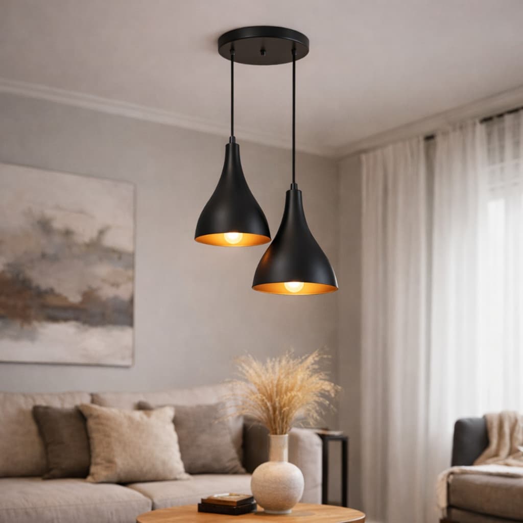 Lustre Luminária Pendente De Teto para Quarto Sala Cozinha Moderna Alumínio Não Enferruja Lustre