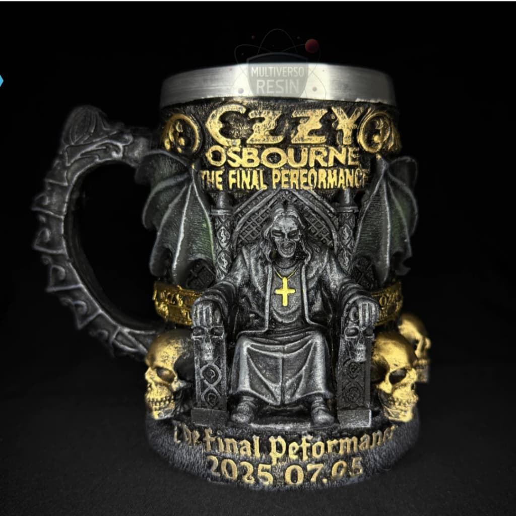 Caneca/Copo Ozzy Osbourne The Final Performance Rock Heavy Metal Resina