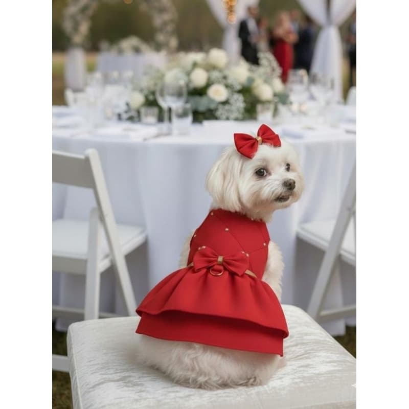 Vestido pet de luxo/Vestido de luxo para cães e gatos