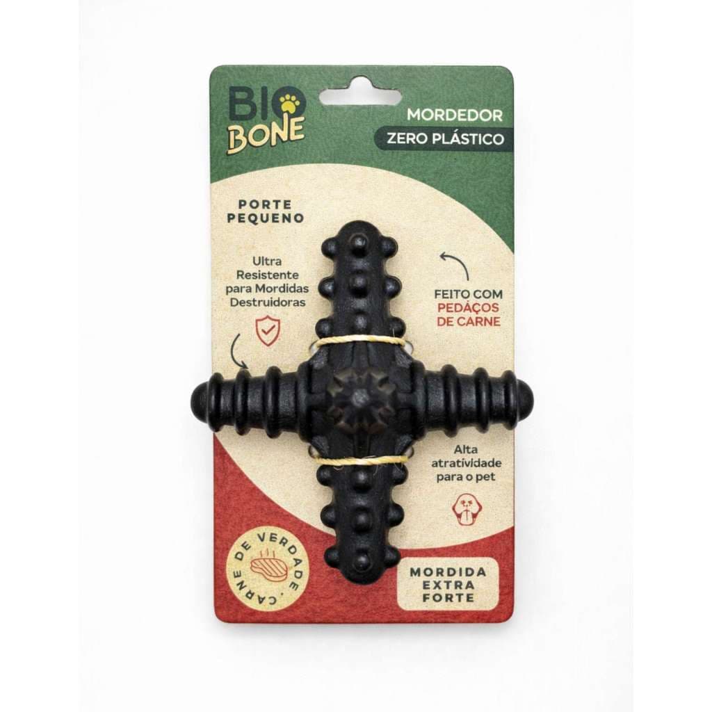 Mordedor Natural Para Cães Brinquedo Pet Biobone Asterisco Pequeno Pequeno Mordida Forte