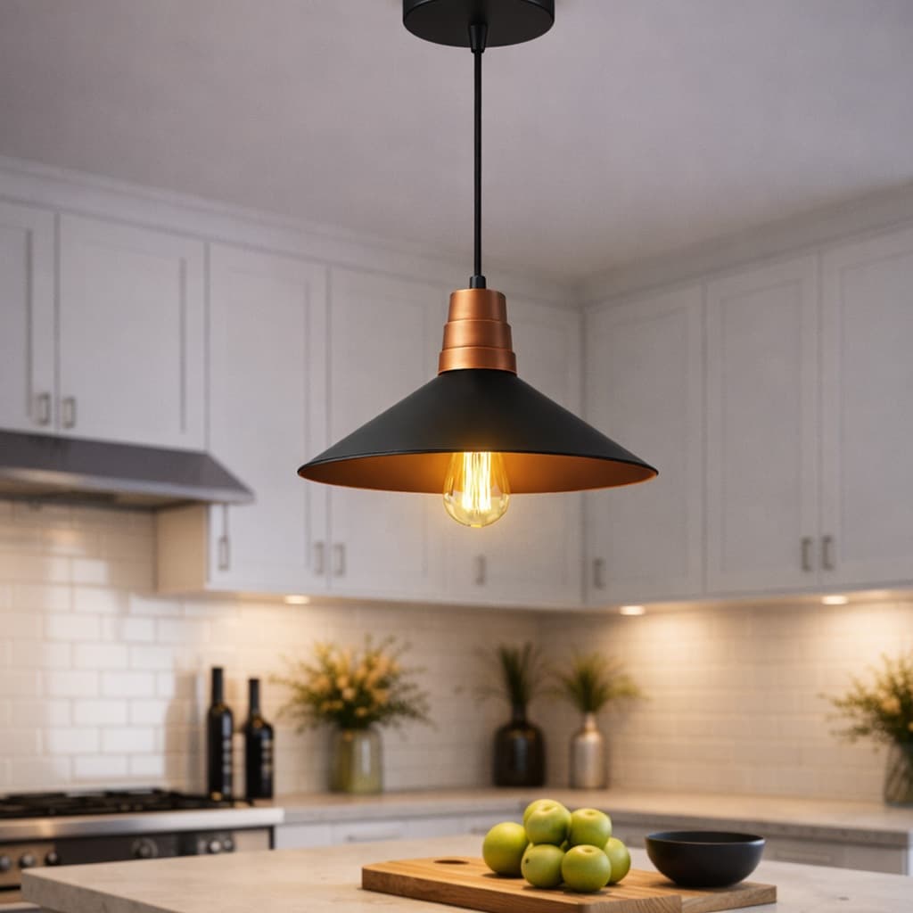 Luminária Pendente Retrô Sala Quarto Cozinha Industrial Moderna Alumínio Não Enferruja Lustre
