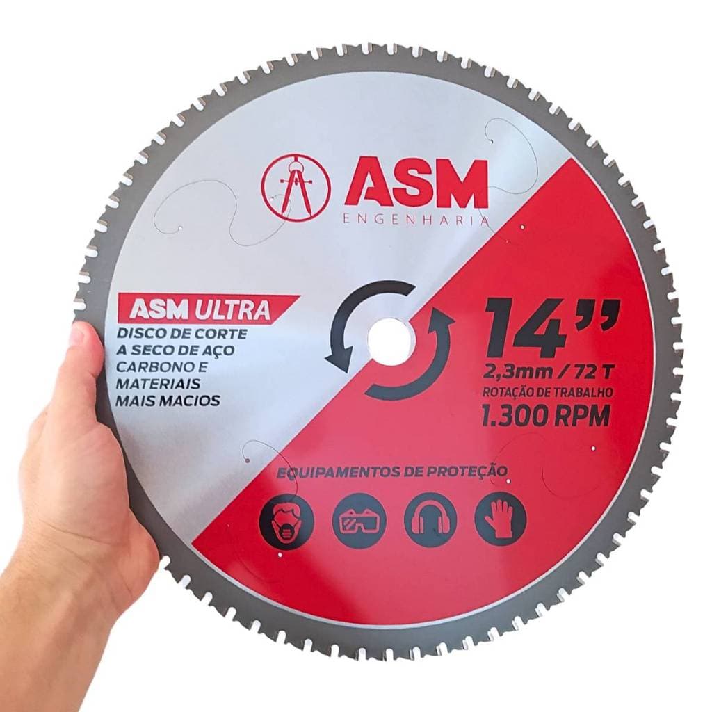 Disco De Corte Asm Ultra 14 Para Policorte 1300 RPM Multiuso 72T