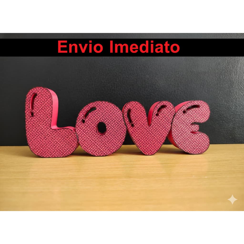 Frase Decorativa LOVE – Enfeite Moderno Minimalista para Sala e Escritório Quarto