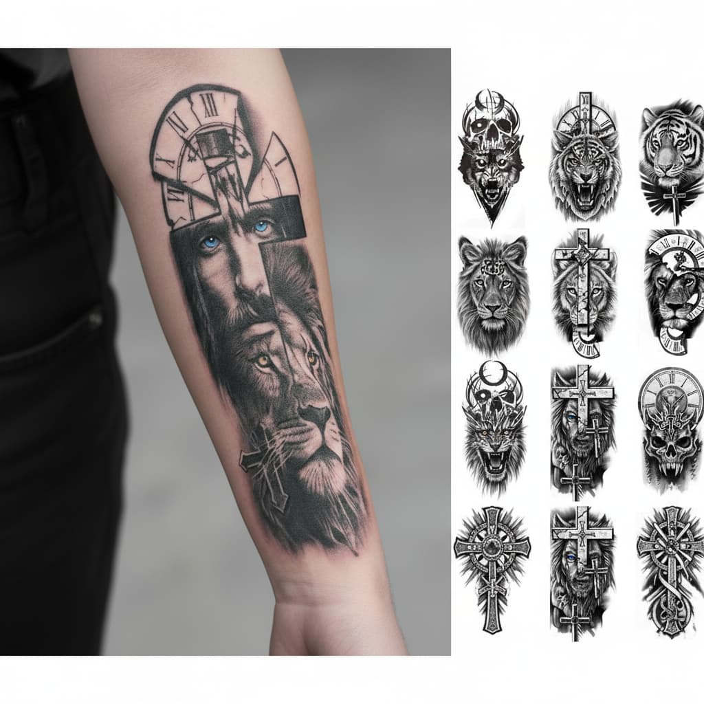 Tatuagem Temporária Tatoo Realista 3D Masculina Feminina À Prova D'ÁGUA C 21cm X 11cm Varios Modelos