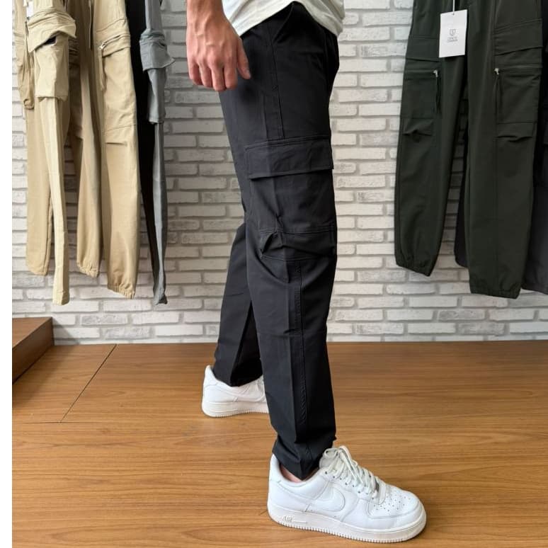 Calça Tactel Masculina Modelo Versátil Moda Premium Estilo Cor Preta