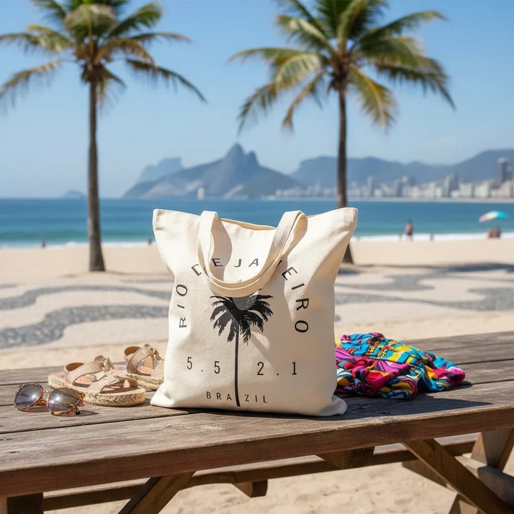 Bolsa Ecobag Algodão Sacola Rj Carioca Caramelo Capivara Praia