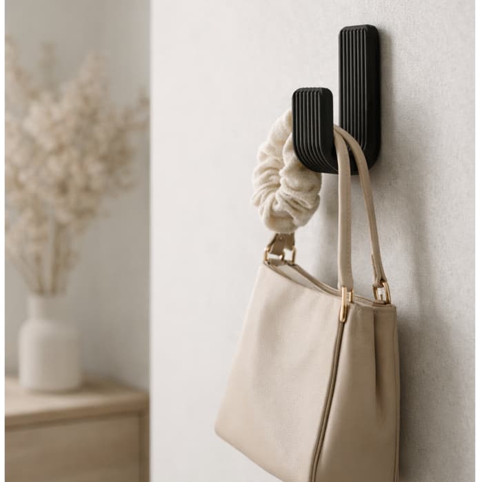 Gancho de Parede Moderno Sem Furar | Suporte com Adesivo para Toalhas, Bolsas e Acessórios