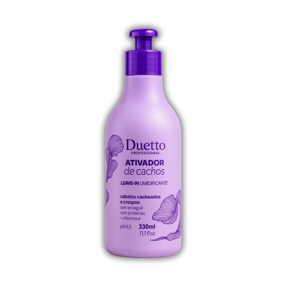 Creme Ativador Leave in Umidificador de Cachos Duetto 330ml
