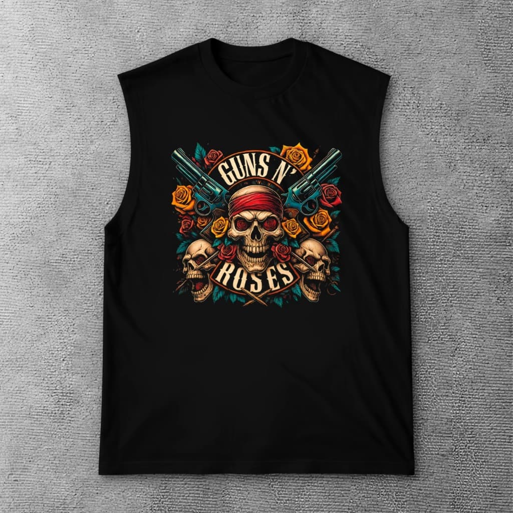 Regata Machao Camiseta oversized Unisex Algodão Banda de Rock GUNS N ROSES NIRVANA ACDC QUEEN