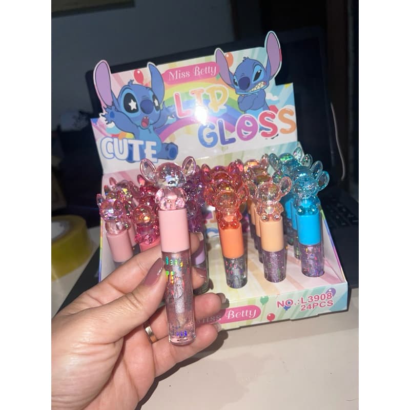 Cute Gloss / Lip Gloss Stitch fofinha com variações de cores